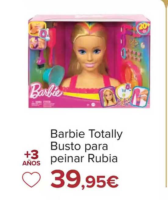 Barbie Totally Busto para peinar Rubia