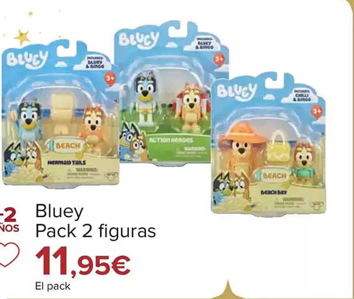 Bluey  
Pack 2 figuras