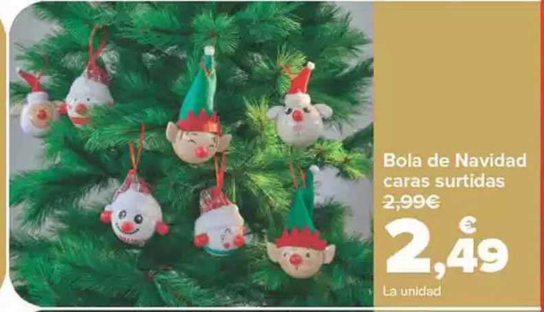 Bola de Navidad caras surtidas