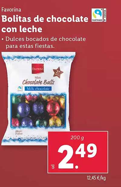 Bolitas de chocolate con leche