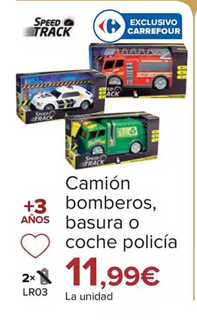 Camión bomberos, basura o coche policía