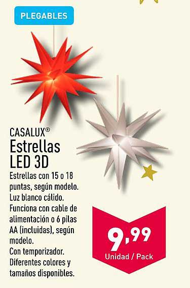 CASALUX® Estrellas LED 3D