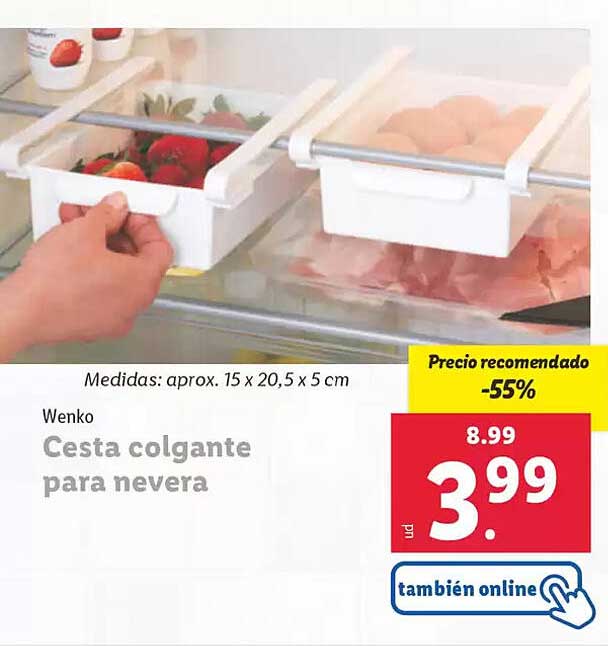 Cesta colgante para nevera