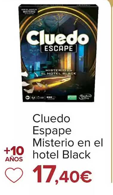 Cluedo Escape Misterio en el hotel Black