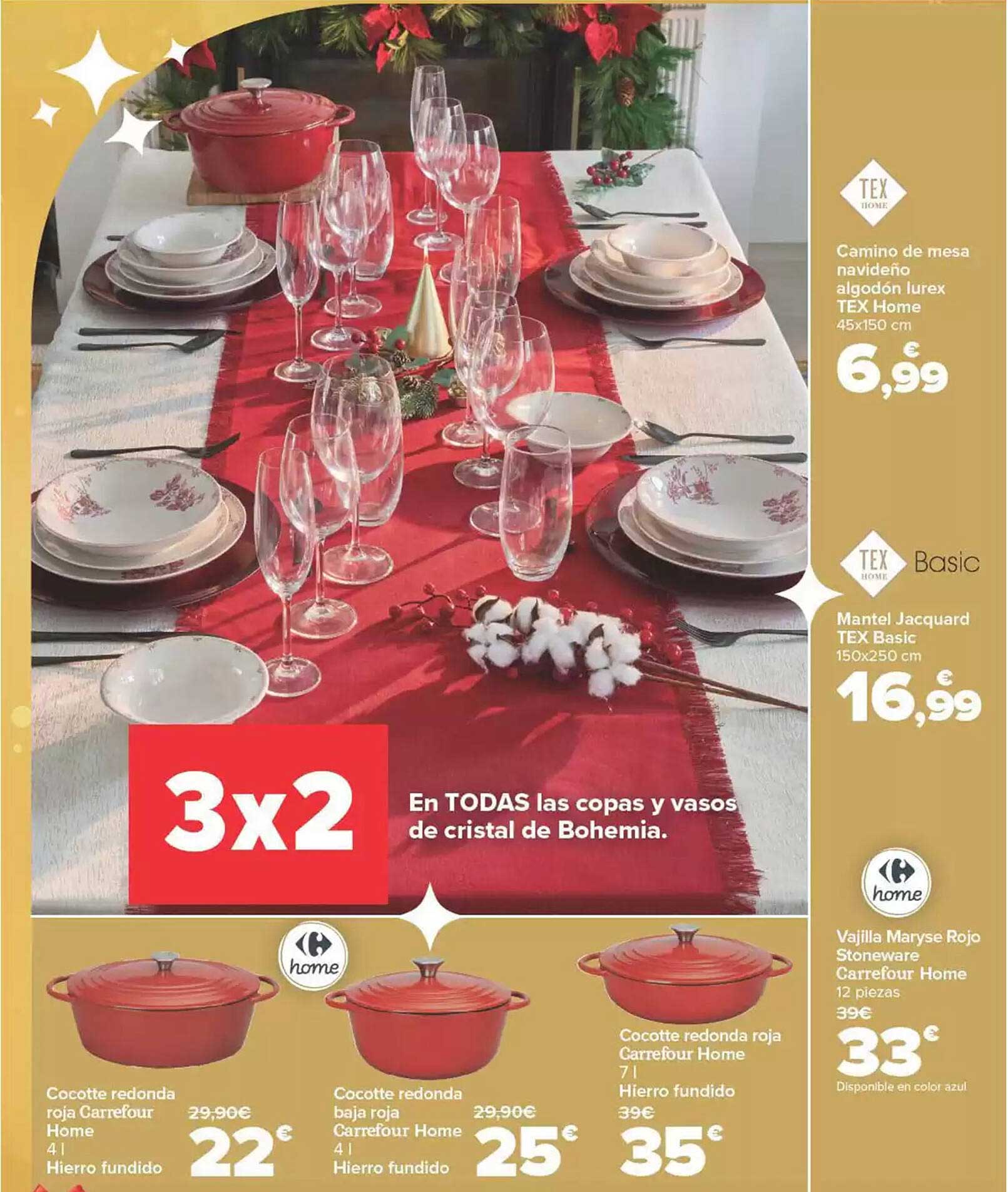 Cocotte redonda roja Carrefour Home