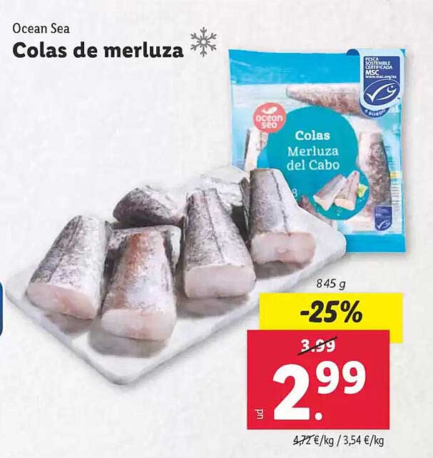 Colas de merluza