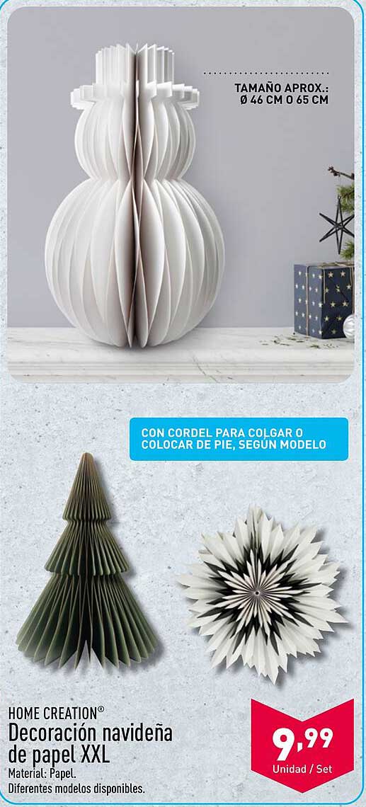 Decoración navideña de papel XXL