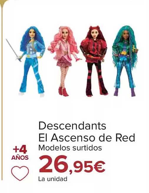 Descendants El Ascenso de Red Modelos surtidos