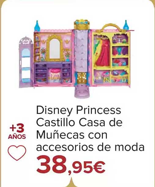 Disney Princess Castillo Casa de Muñecas con accesorios de moda