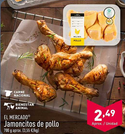 EL MERCADO® Jamoncitos de pollo