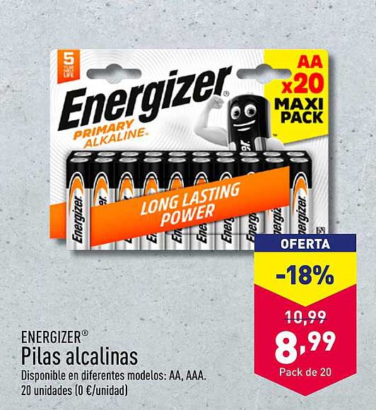 Energizer® Pilas alcalinas