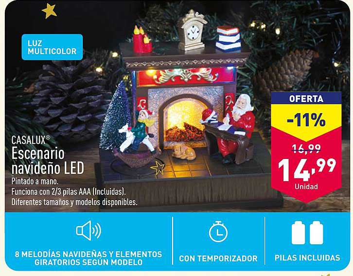 Escenario navideño LED