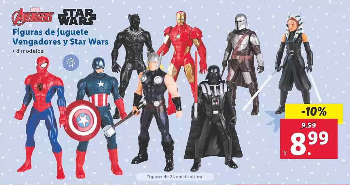 Figuras de juguete Vengadores y Star Wars