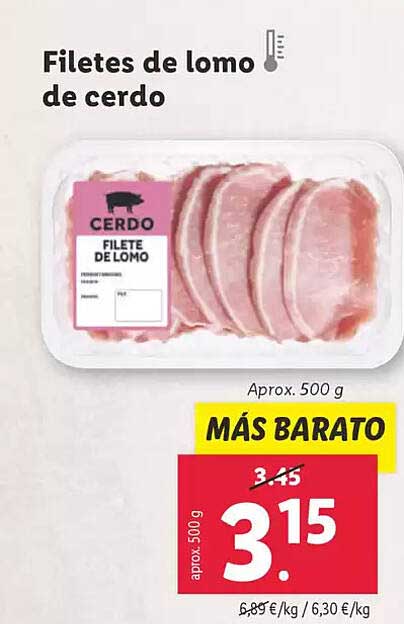 Filetes de lomo de cerdo