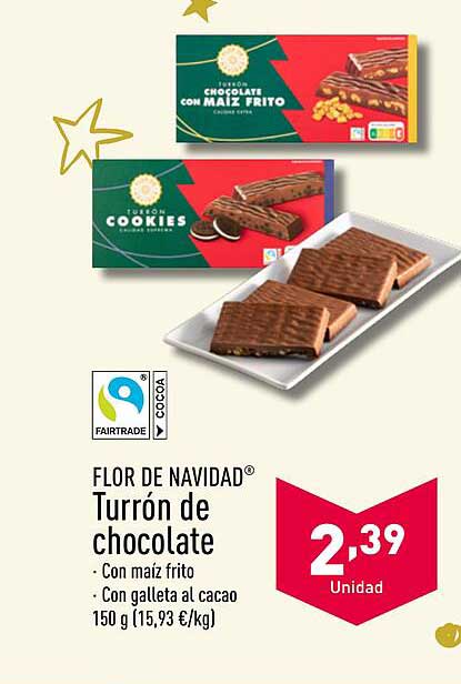 Flor de Navidad® Turrón de chocolate