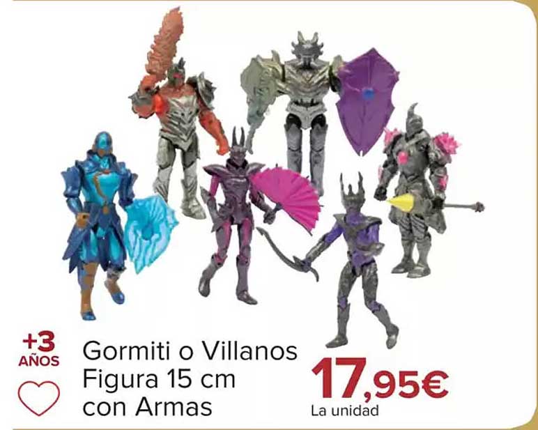 Gormiti o Villanos Figura 15 cm con Armas