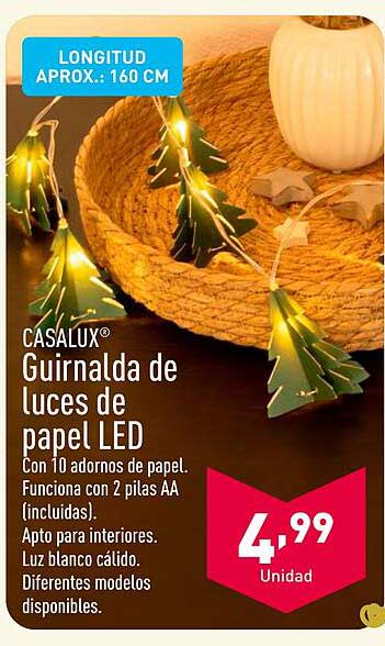 Guirnalda de luces de papel LED