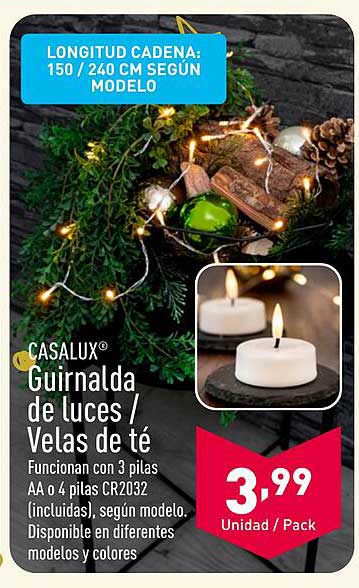 Guirnalda de luces / Velas de té