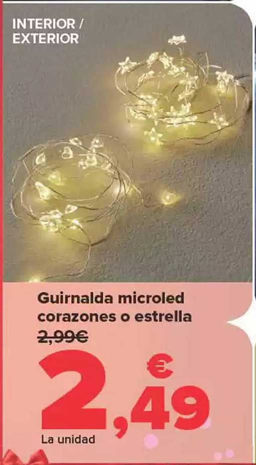 Guirnalda microled corazones o estrella