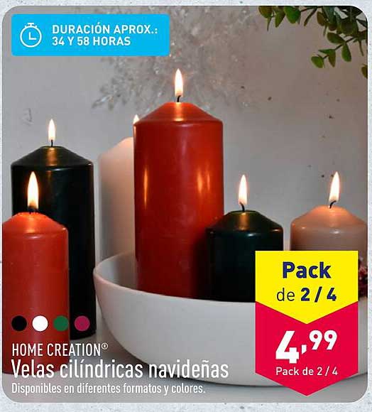 Home Creation® Velas cilíndricas navideñas