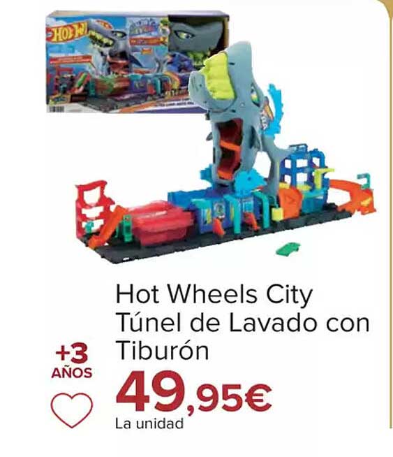 Hot Wheels City Túnel de Lavado con Tiburón