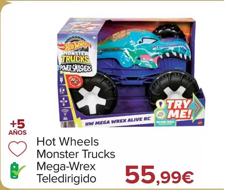 Hot Wheels Monster Trucks Mega-Wrex Teledirigido