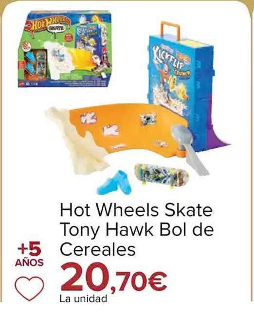 Hot Wheels Skate Tony Hawk Bol de Cereales