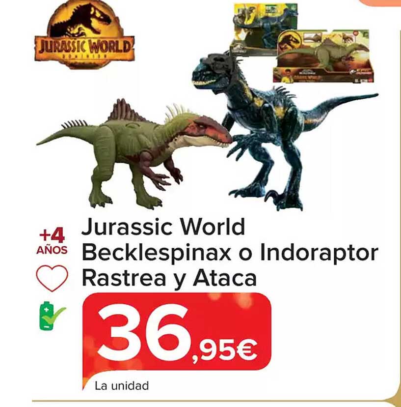 Jurassic World Becklespinax o Indoraptor Rastrea y Ataca