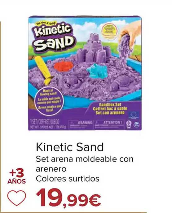 Kinetic Sand Set arena moldeable con arenero