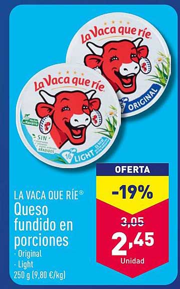 La Vaca Que Ríe® Queso fundido en porciones