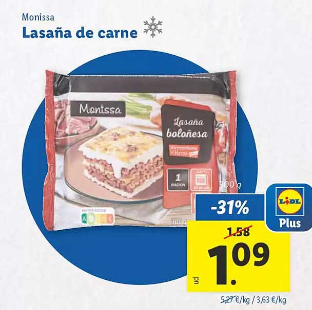 Lasaña de carne