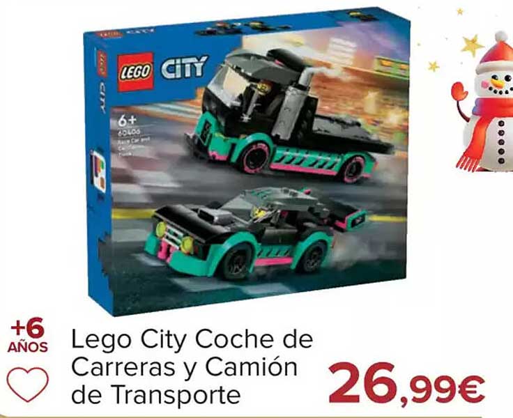 Lego City Coche de Carreras y Camión de Transporte