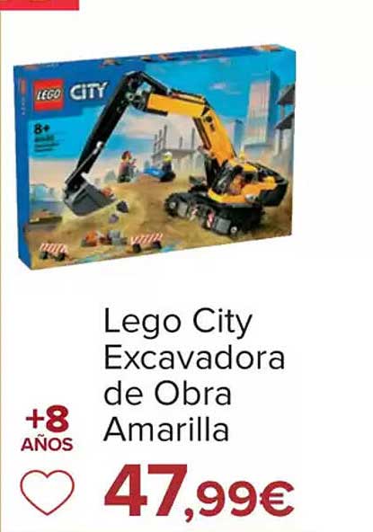 Lego City Excavadora de Obra Amarilla