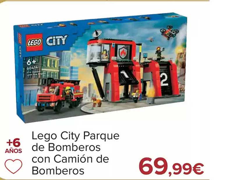 Lego City Parque de Bomberos con Camión de Bomberos