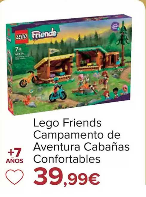 Lego Friends Campamento de Aventura Cabañas Confortables