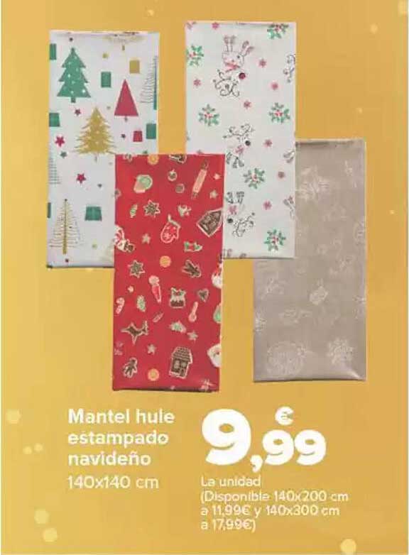 Mantel hule estampado navideño