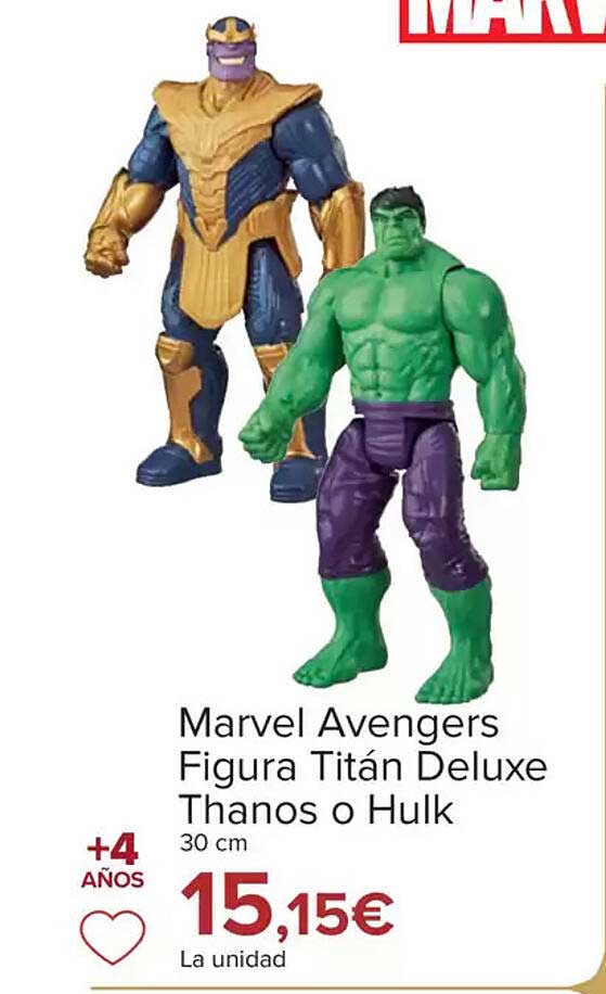 Marvel Avengers Figura Titán Deluxe Thanos o Hulk