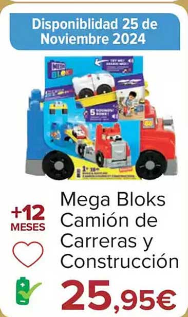 Mega Bloks Camión de Carreras y Construcción