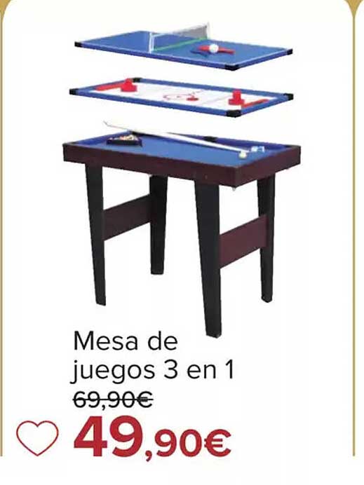 Mesa de juegos 3 en 1