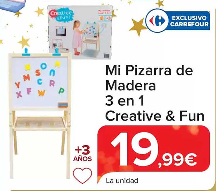 Mi Pizarra de Madera 3 en 1 Creative & Fun