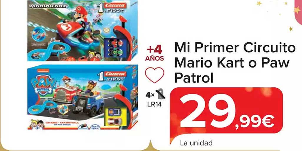 Mi Primer Circuito Mario Kart o Paw Patrol