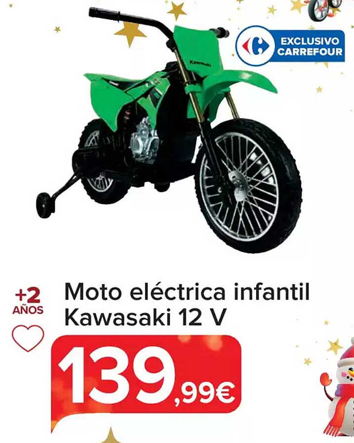 Moto eléctrica infantil Kawasaki 12 V