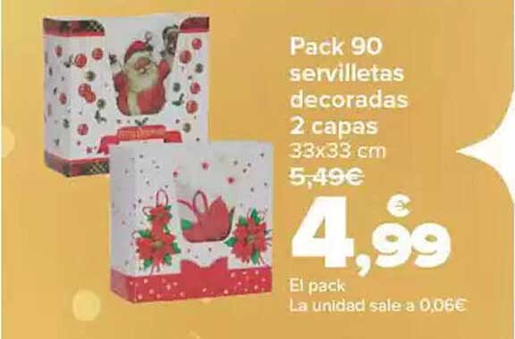 Pack 90 servilletas decoradas