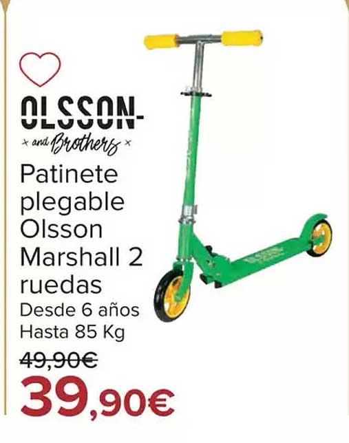 Patinete plegable Olsson Marshall 2 ruedas