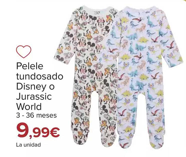 Pelele tundosado Disney o Jurassic World