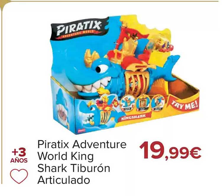 Piratix Adventure World King Shark Tiburón Articulado