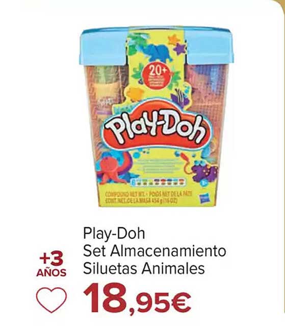 Play-Doh Set Almacenamiento Siluetas Animales