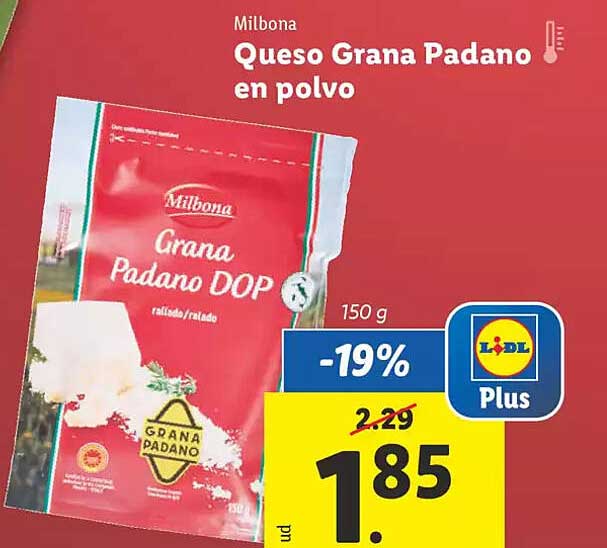 Queso Grana Padano en polvo