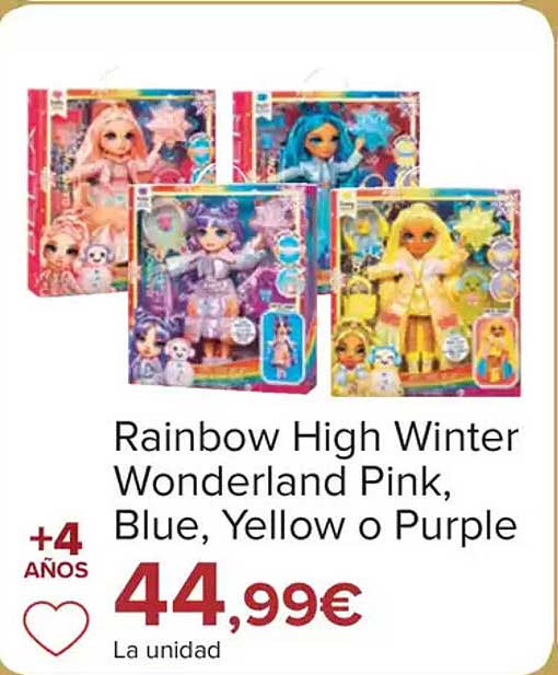 Rainbow High Winter Wonderland Pink, Blue, Yellow o Purple