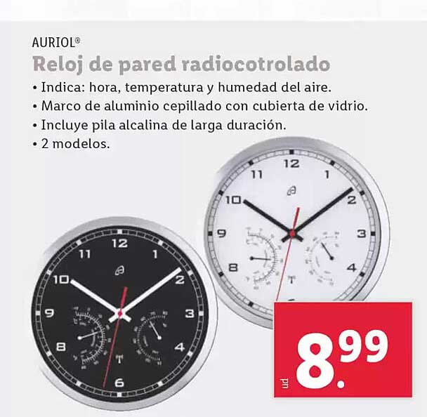 Reloj de pared radiocontrolado